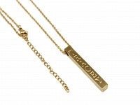 Stainless Steel Vertical Engraved Bar (4 Side) Necklace - Allyanna GiftsMONOGRAM + ENGRAVING