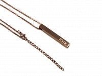Stainless Steel Vertical Engraved Bar (4 Side) Necklace - Allyanna GiftsMONOGRAM + ENGRAVING