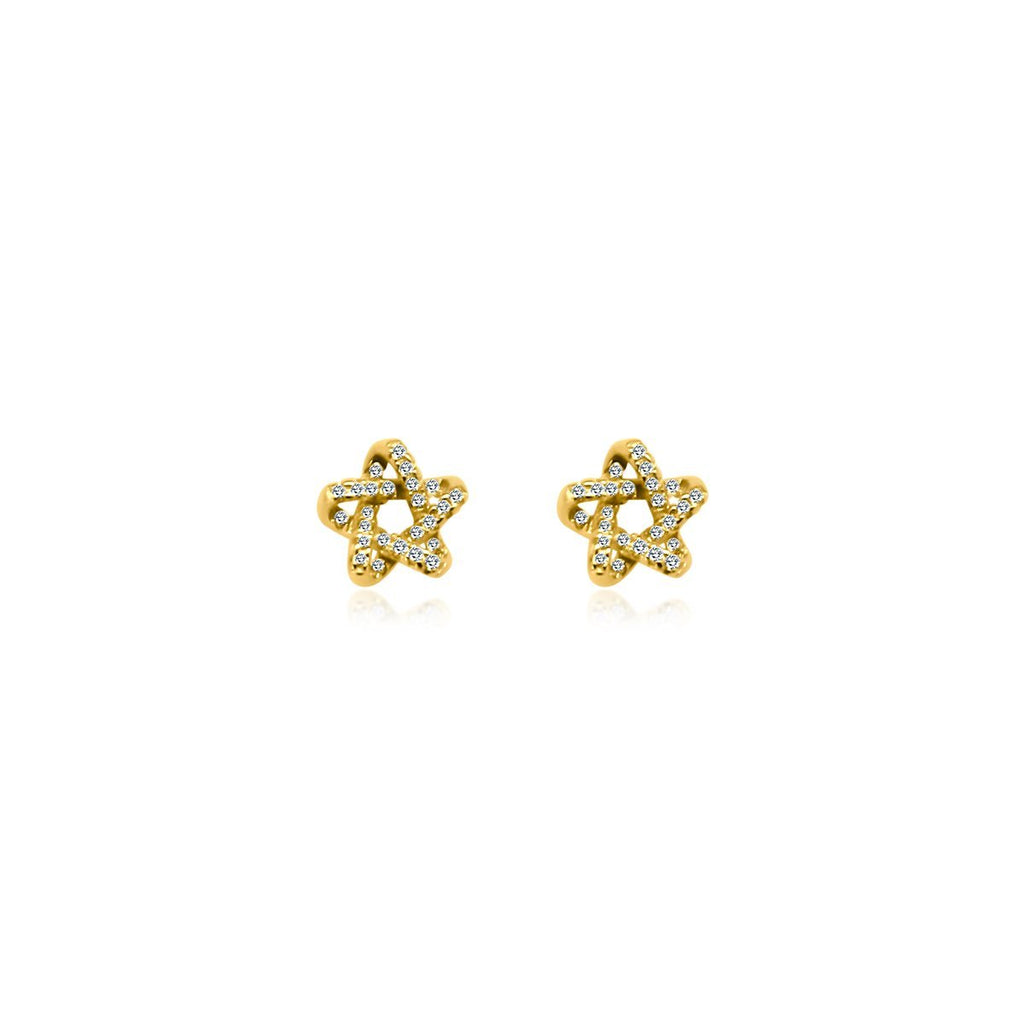Star Knotted CZ Earrings - Allyanna Gifts