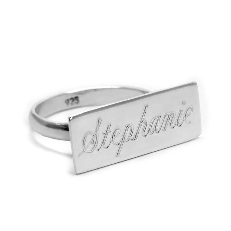 Stephanie Bar Ring - Allyanna GiftsMONOGRAM + ENGRAVING
