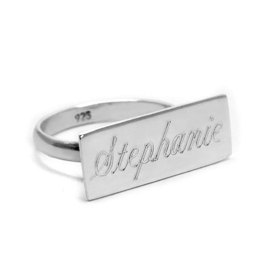 Stephanie Bar Ring - Allyanna GiftsMONOGRAM + ENGRAVING