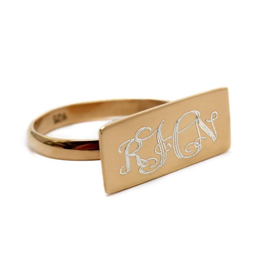 Stephanie Bar Ring - Allyanna GiftsMONOGRAM + ENGRAVING