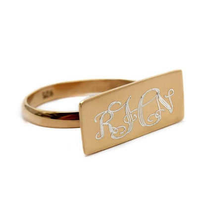 Stephanie Bar Ring - Allyanna GiftsMONOGRAM + ENGRAVING