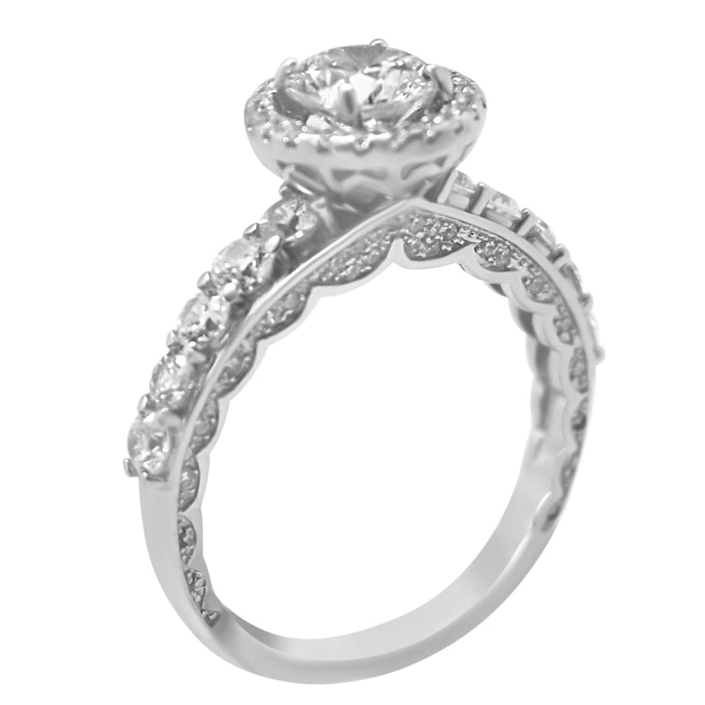 Sterling Silver 1.2CT Moissanite Engagement Ring - Allyanna GiftsRINGS