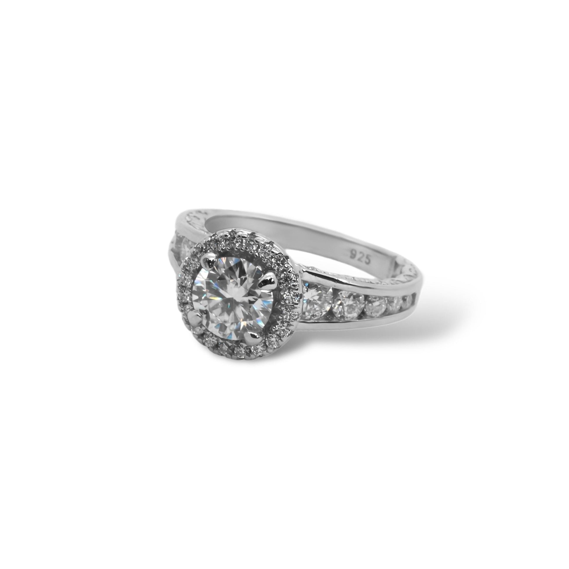 Sterling Silver 1.2CT Moissanite Engagement Ring - Allyanna GiftsRINGS