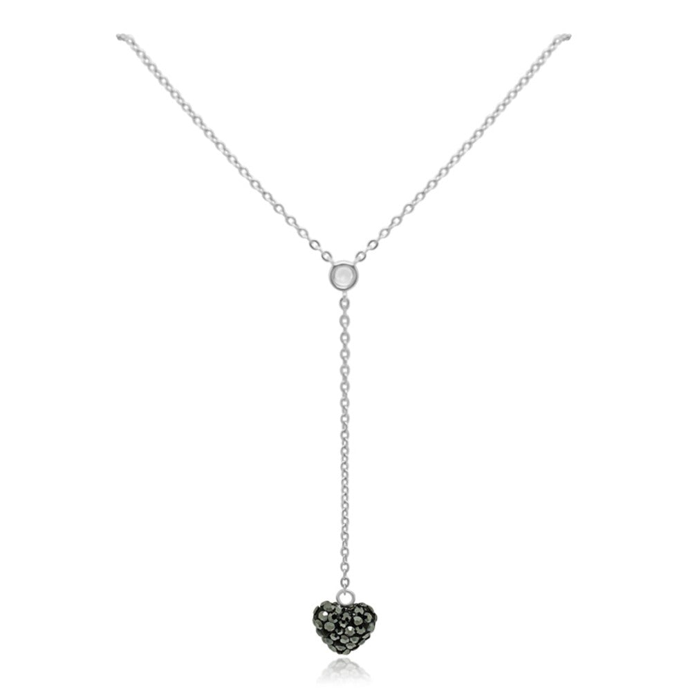 STERLING SILVER 925 CRY HEART DROP "Y" NECKLACE - Allyanna Gifts