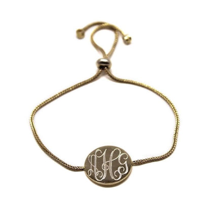 Sterling Silver Adjustable Tassel Bracelet - Allyanna GiftsMONOGRAM + ENGRAVING