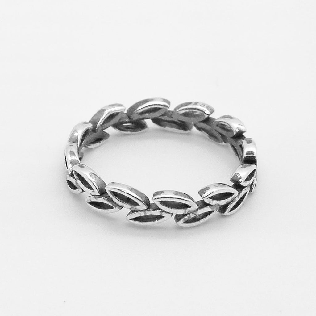 Sterling Silver Antique Leaf Ring - Allyanna GiftsRINGS