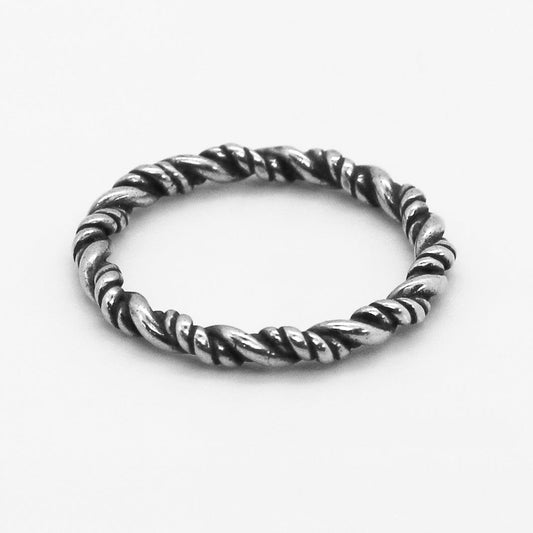 Sterling Silver Antique Twisted Rope Ring - Allyanna GiftsRINGS