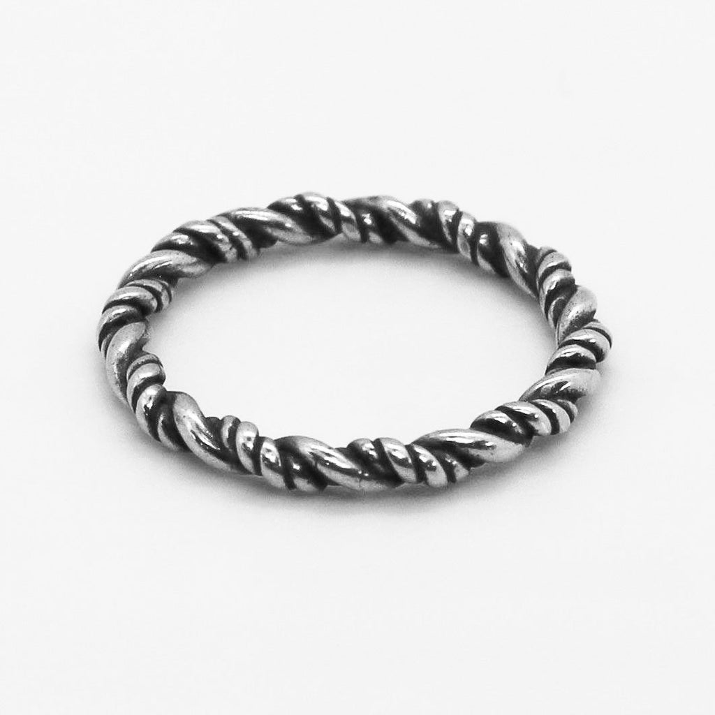 Sterling Silver Antique Twisted Rope Ring - Allyanna GiftsRINGS
