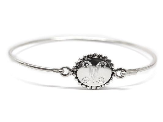 Sterling Silver Beaded Circle Baby Bangle - Allyanna GiftsJEWELRY