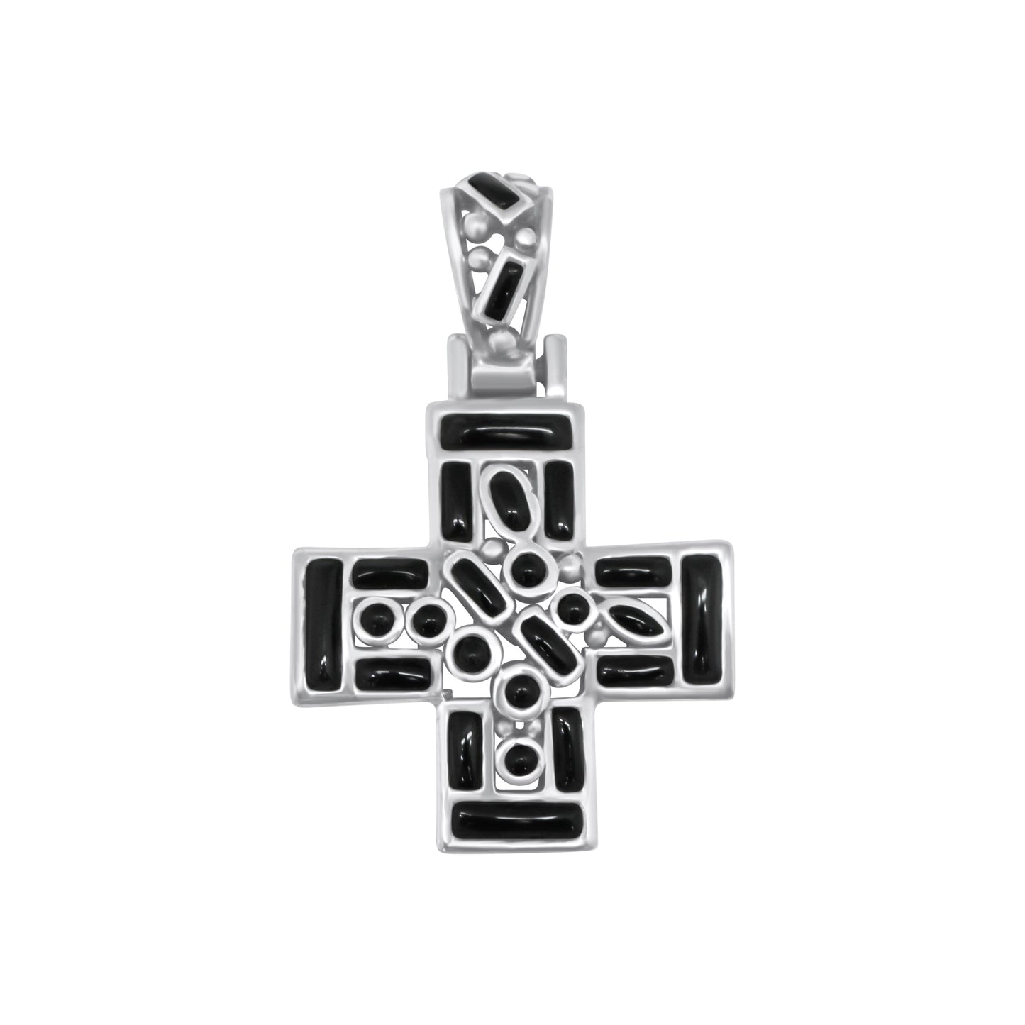 Sterling Silver Black Cross - Allyanna GiftsPendant