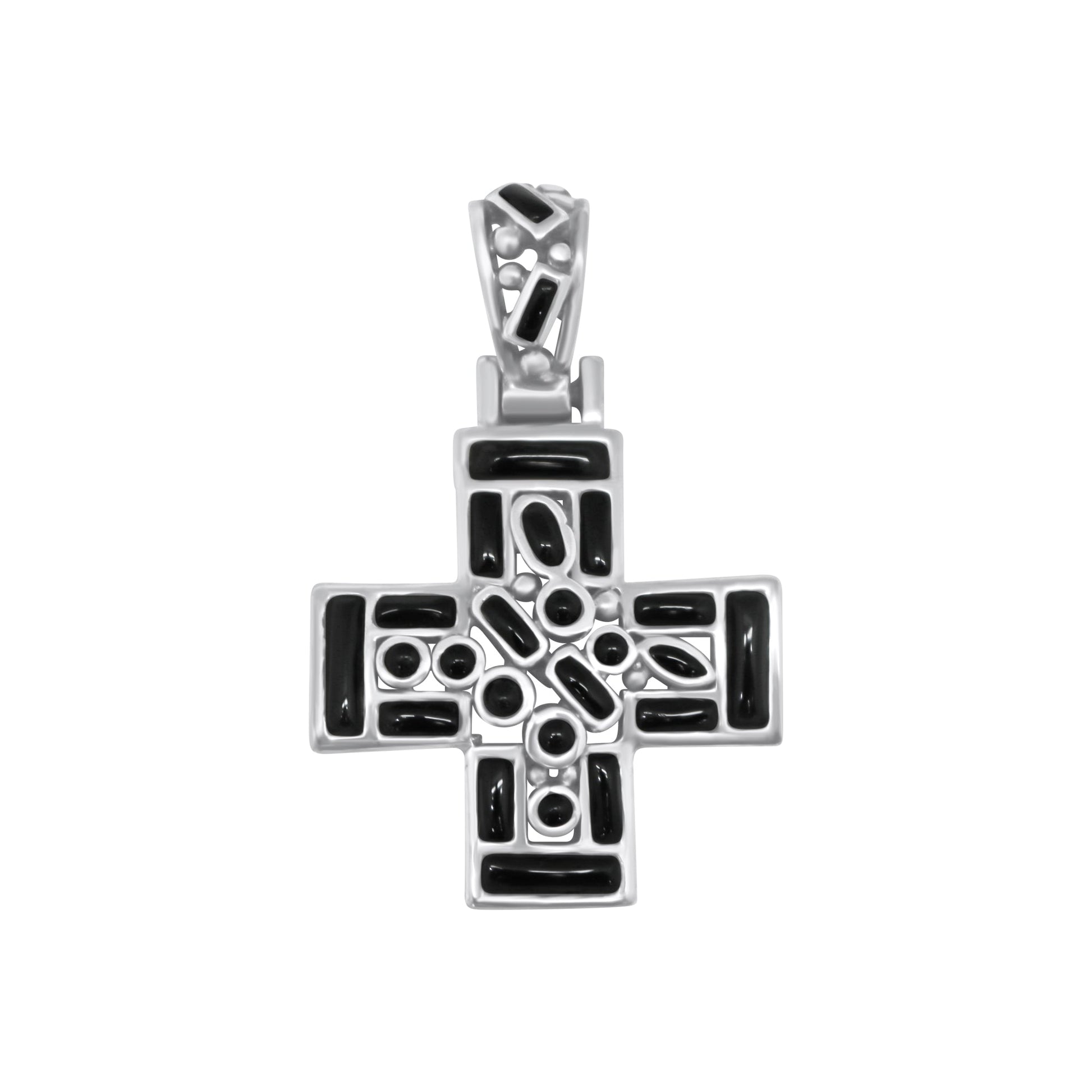 Sterling Silver Black Cross - Allyanna GiftsPendant