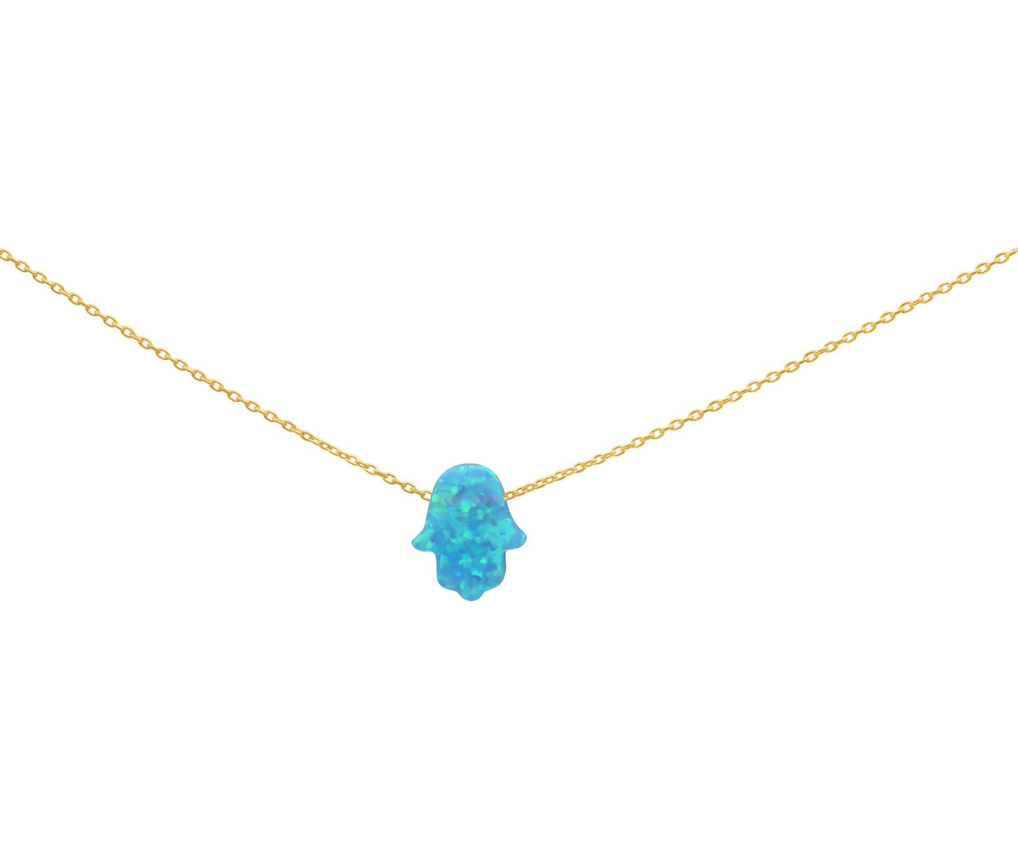 Sterling Silver Blue Hamsa Hand - Allyanna Gifts