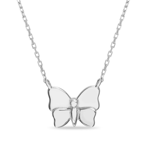 Sterling Silver Butterfly Cable Chain Necklace - Allyanna Gifts