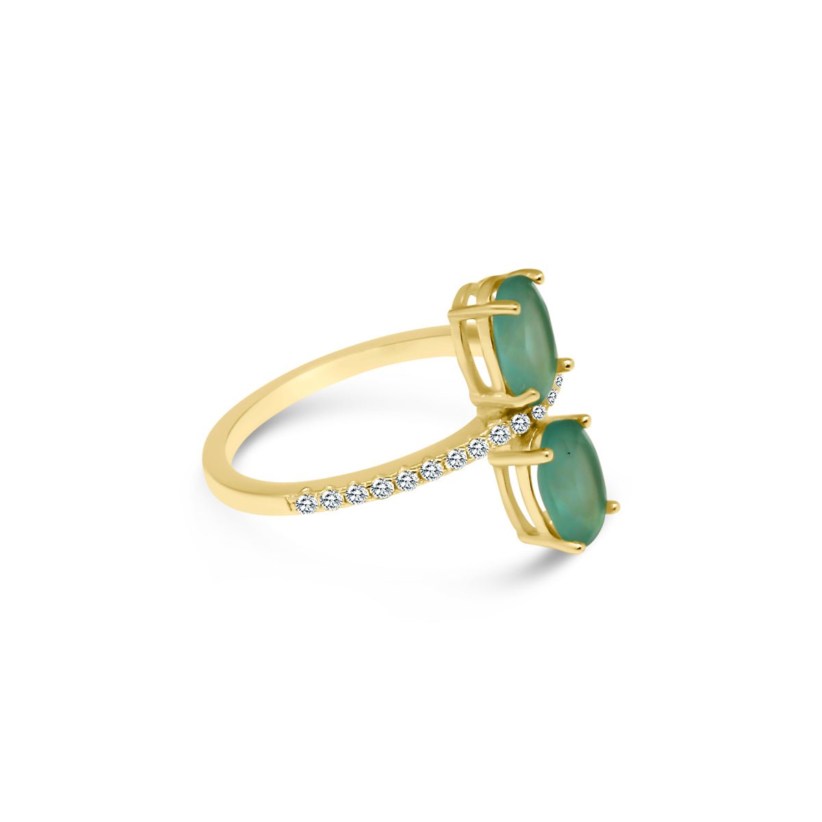 Sterling Silver Chalcedony Aqua Blue Gemstone - Allyanna GiftsRINGS