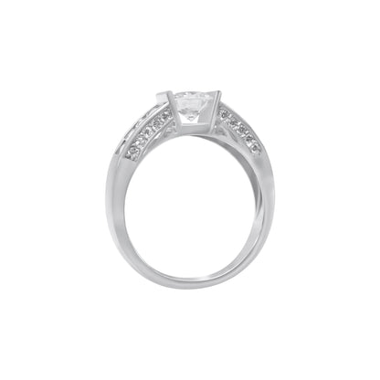 Sterling Silver Circle Cut Stackable Wedding/Engagement Ring Set - Allyanna GiftsRINGS