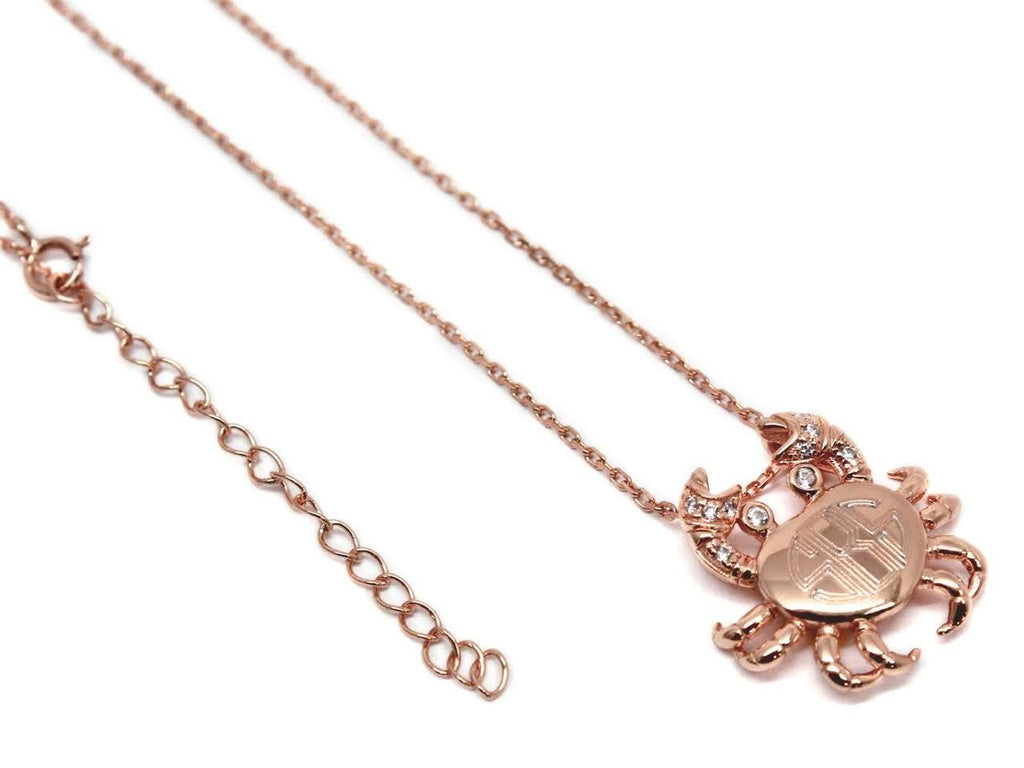 Sterling Silver CZ Crab Necklace - Allyanna GiftsNECKLACE