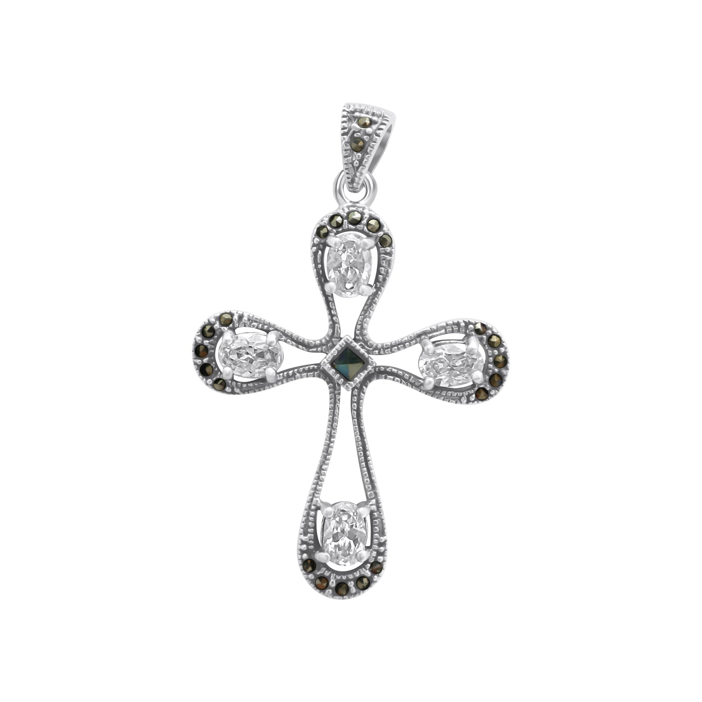 Sterling Silver CZ Cross - Allyanna GiftsPendant