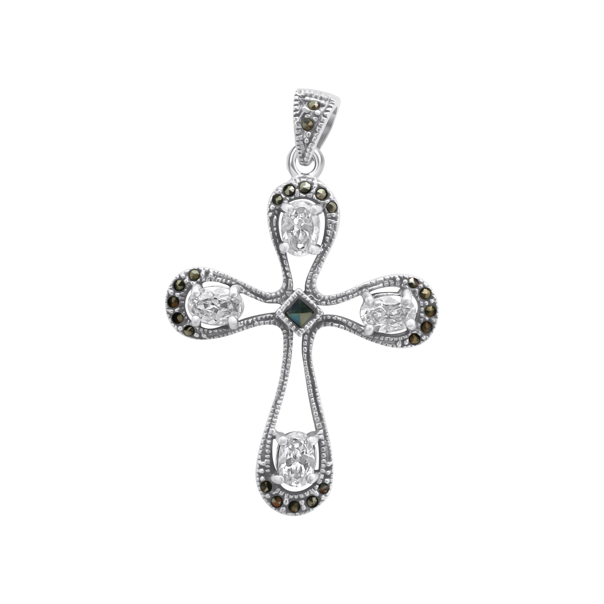 Sterling Silver CZ Cross - Allyanna GiftsPendant
