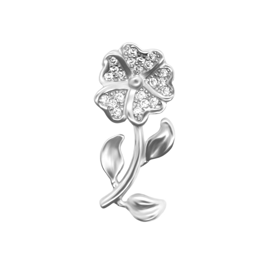 Sterling Silver CZ Flower Pendant - Allyanna GiftsPendant