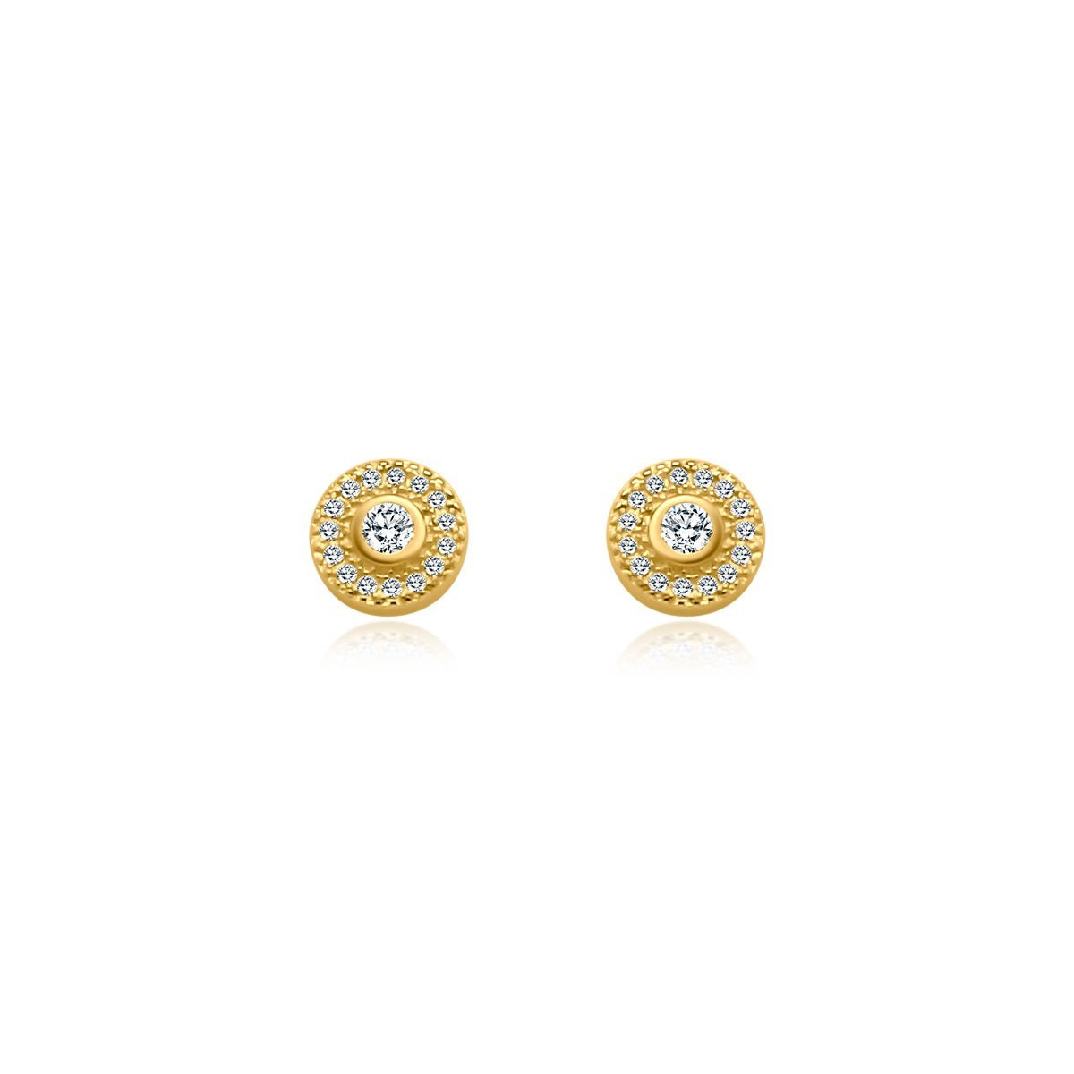 Sterling Silver CZ Halo Studs - Allyanna Gifts