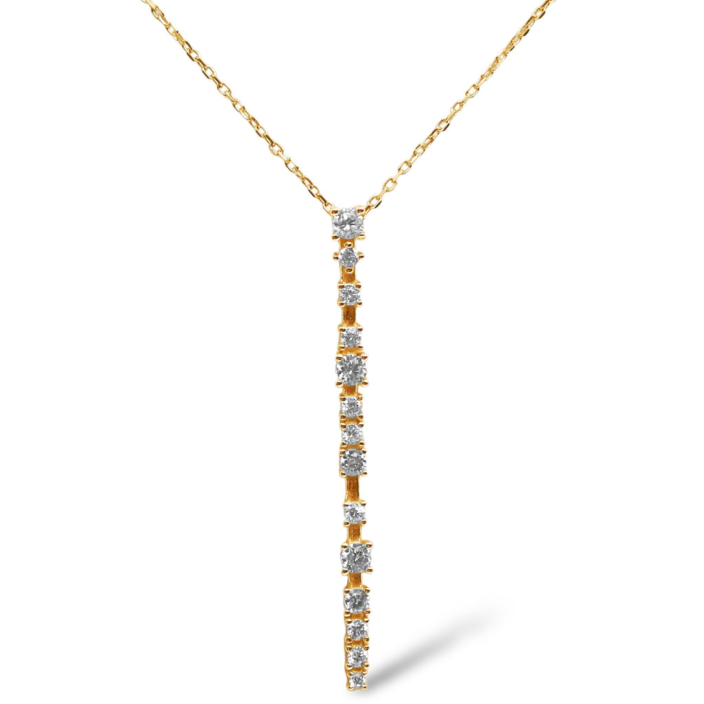 Sterling Silver CZ Necklace Gold Plated - Allyanna GiftsNECKLACE