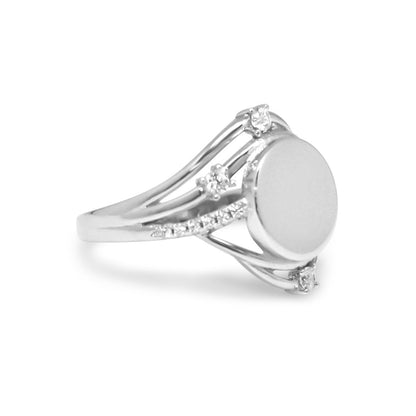 Sterling Silver CZ Sapphire Twist - Allyanna Gifts