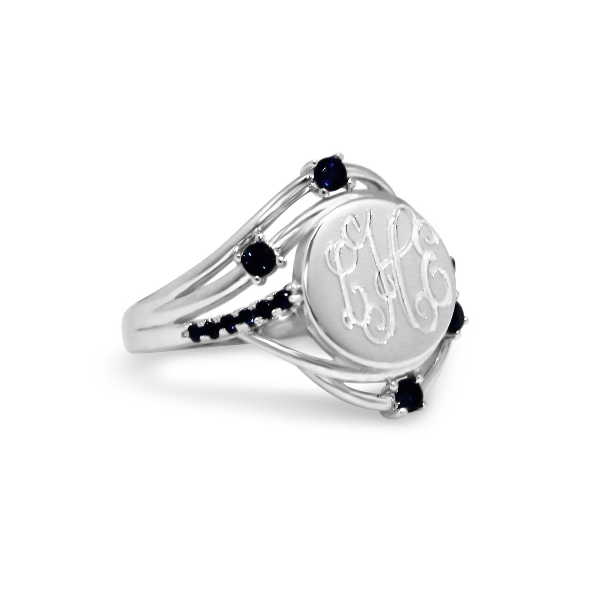 Sterling Silver CZ Sapphire Twist - Allyanna Gifts