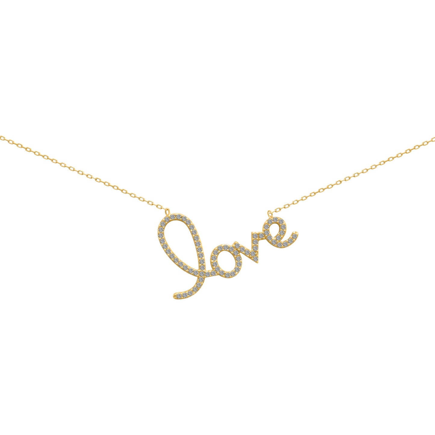 Sterling Silver Dainty Love Necklace - Allyanna Gifts