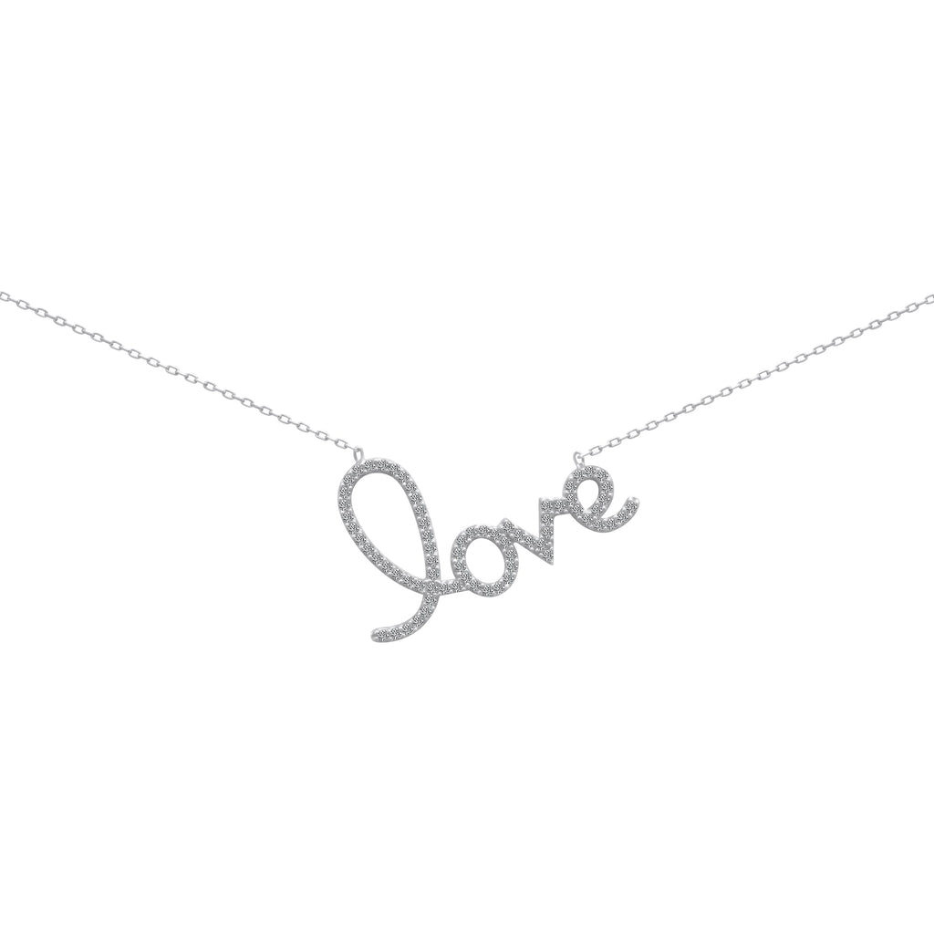 Sterling Silver Dainty Love Necklace - Allyanna Gifts