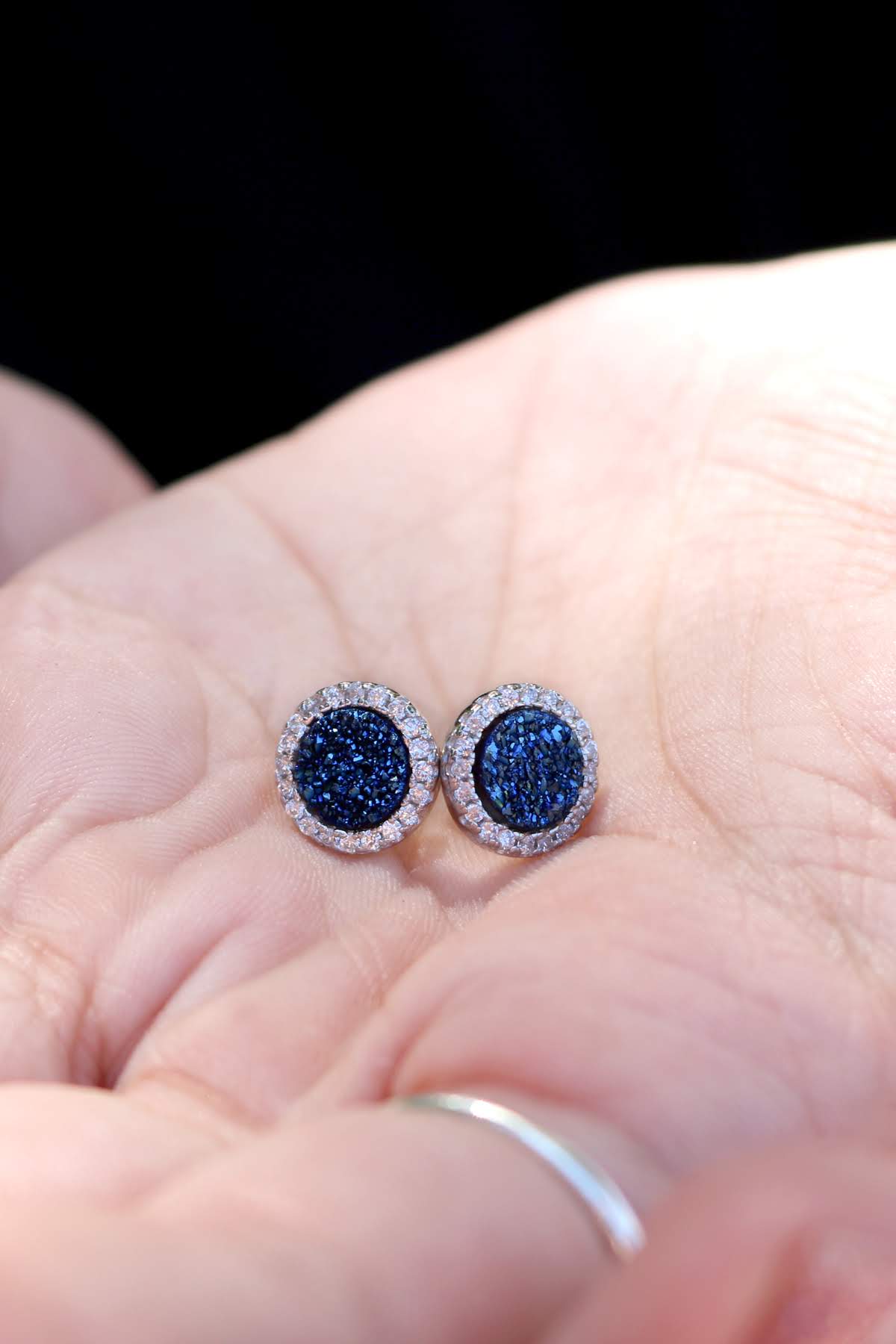 Sterling Silver Druzy Earrings - Allyanna GiftsJEWELRY