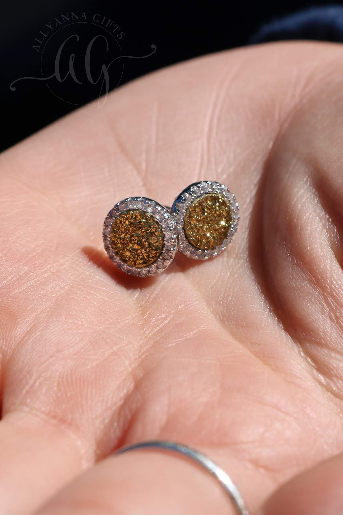 Sterling Silver Druzy Earrings - Allyanna GiftsJEWELRY