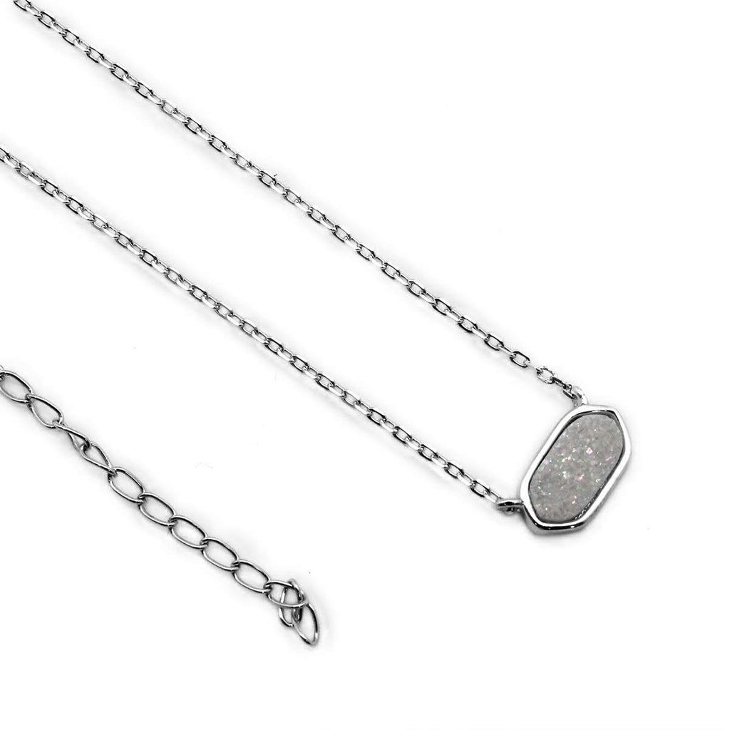 Sterling Silver Druzy Necklace - Allyanna Gifts