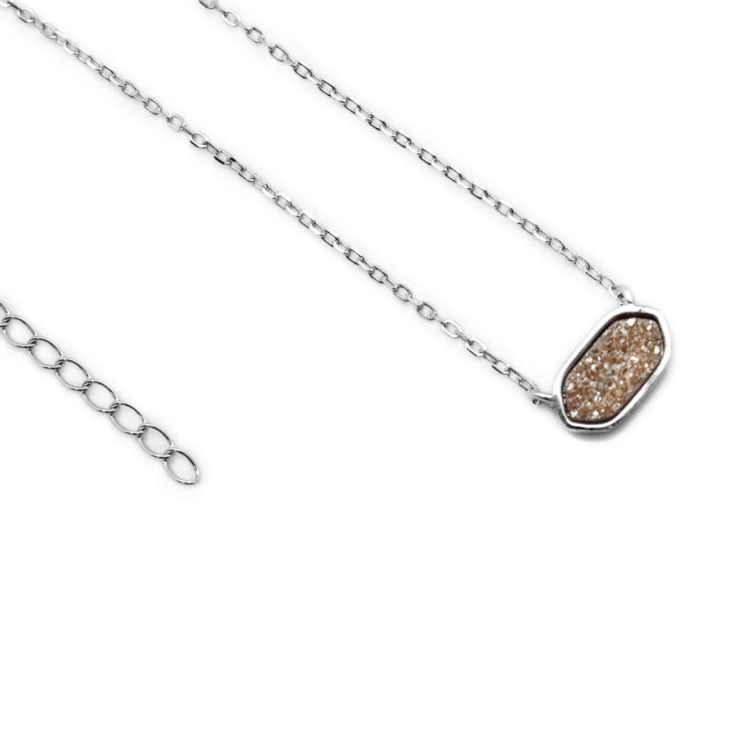 Sterling Silver Druzy Necklace - Allyanna Gifts
