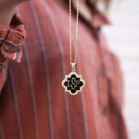 Sterling Silver Engravable Quatrefoil Necklace - Allyanna GiftsNECKLACE