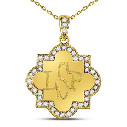 Sterling Silver Engravable Quatrefoil Necklace - Allyanna GiftsNECKLACE