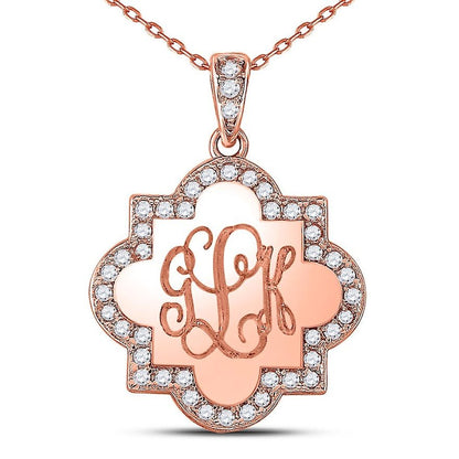 Sterling Silver Engravable Quatrefoil Necklace - Allyanna GiftsNECKLACE