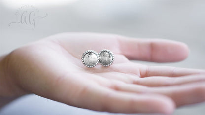 Sterling Silver Engravable Rope Earrings - Allyanna GiftsMONOGRAM + ENGRAVING
