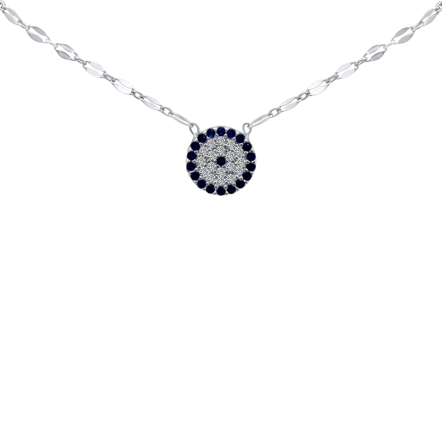 Sterling Silver Evil Eye Lana Chain Necklace - Allyanna Gifts