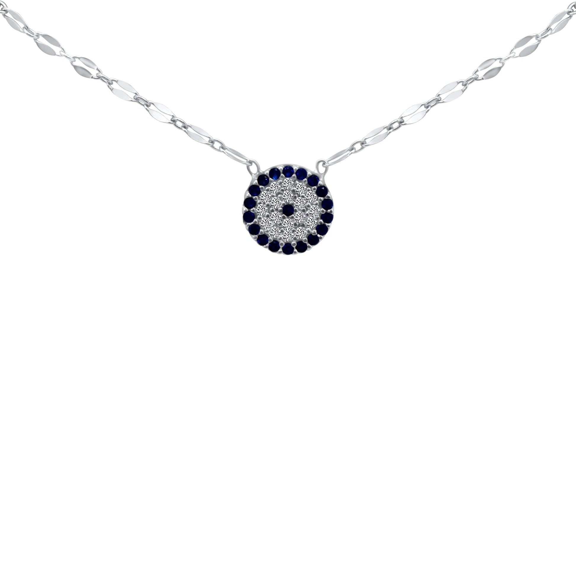 Sterling Silver Evil Eye Lana Chain Necklace - Allyanna Gifts