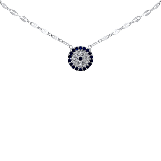 Sterling Silver Evil Eye Lana Chain Necklace - Allyanna Gifts