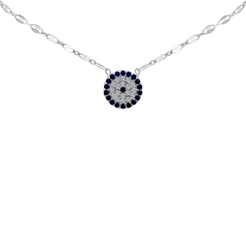 Sterling Silver Evil Eye Lana Chain Necklace - Allyanna Gifts