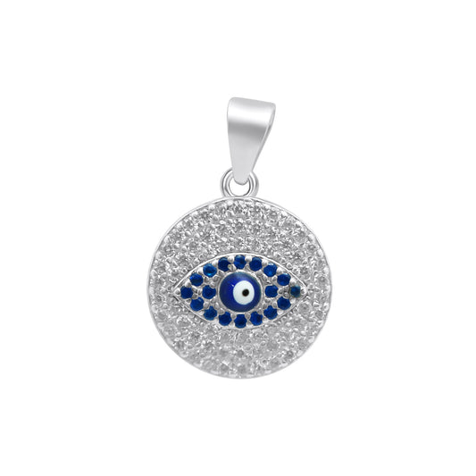 Sterling Silver Evil Eye Pendant - Allyanna GiftsPendant
