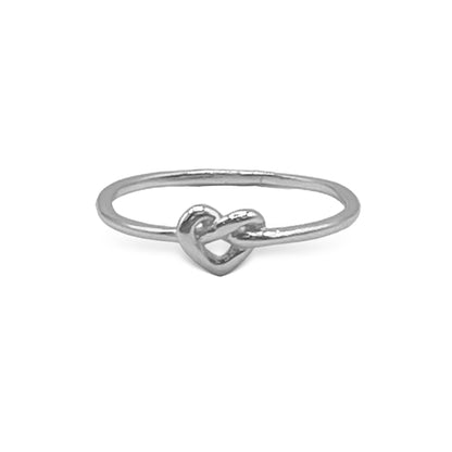 Sterling Silver Heart Knot Ring - Allyanna GiftsRINGS