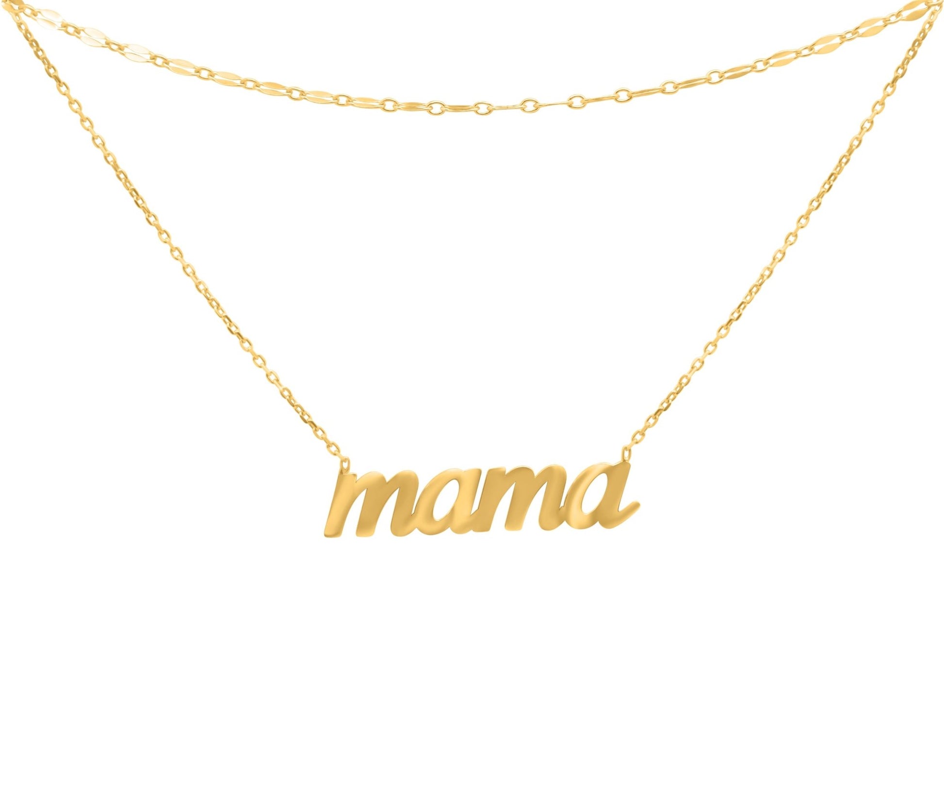 Sterling Silver Layered Mama Necklace - Allyanna Gifts