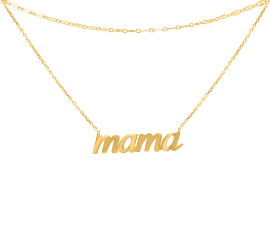 Sterling Silver Layered Mama Necklace - Allyanna Gifts