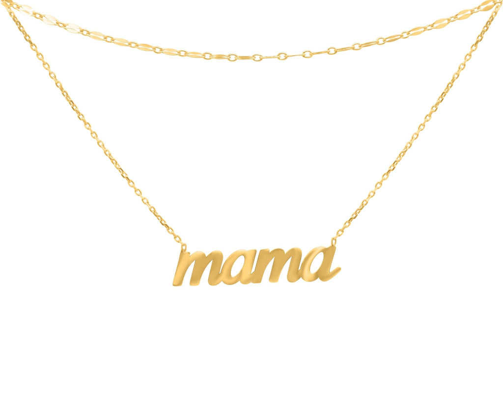Sterling Silver Layered Mama Necklace - Allyanna Gifts