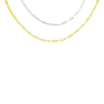 Sterling Silver Medium Paper Clip Chain - Allyanna Gifts