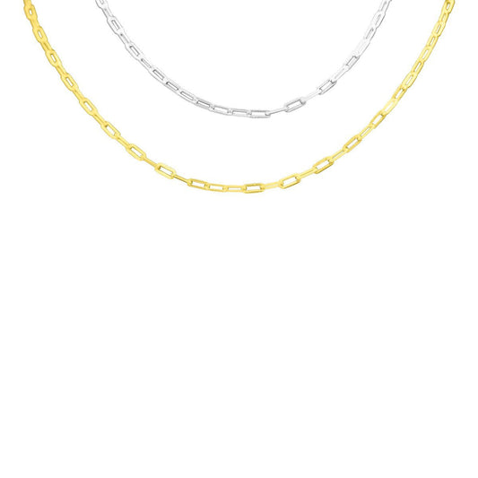 Sterling Silver Medium Paper Clip Chain - Allyanna Gifts